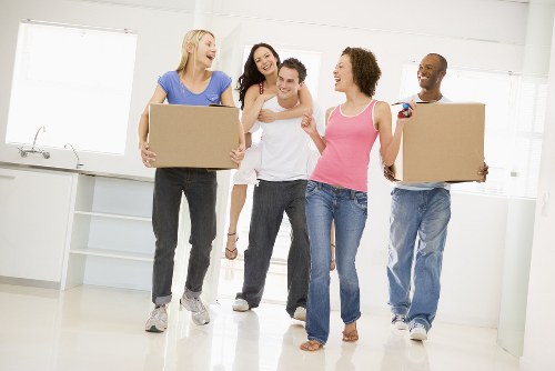 Commercial removals team helping a Bellingham business relocate