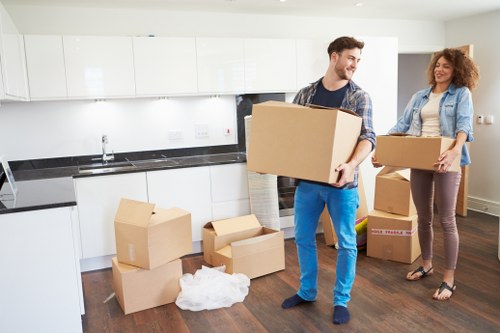 Commercial moving team planning an office relocation in Bellingham