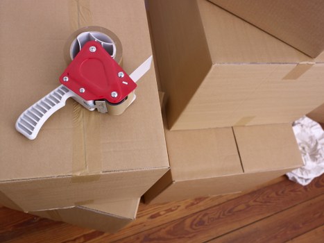 Careful loading of household items for a move