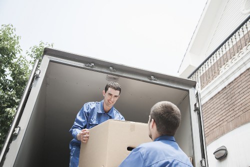 Local movers coordinating a business move in downtown Bellingham