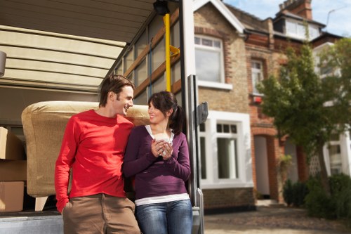 Careful loading of household furniture during a move
