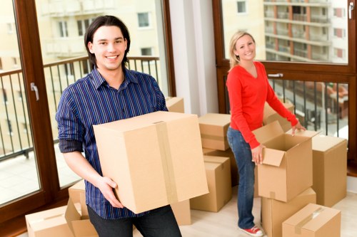 Unpacking and organizing boxes in a new Bellingham home