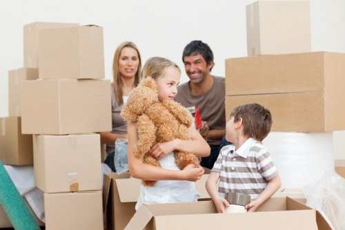 Commercial removals van loading office items in Bellingham